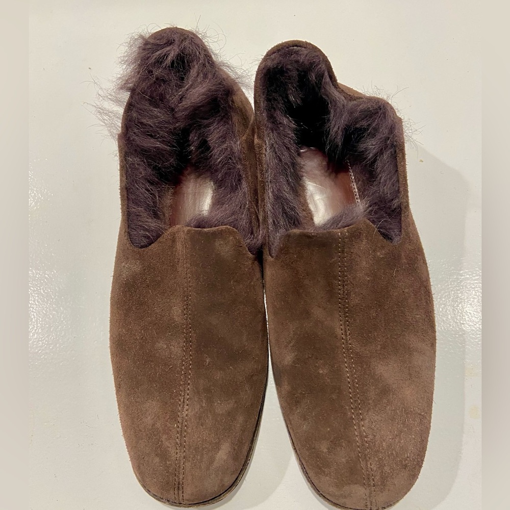 UGG Chateau Brown Suede Shearling Loafers 38